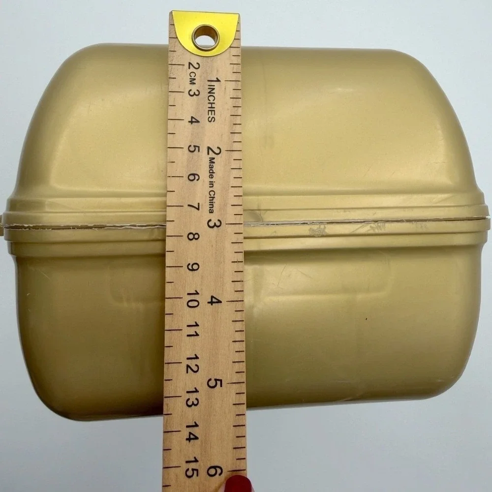 Vintage 90's Caboodles 2 Tier Makeup Travel Case‎ Organizer Vanity Mirror Gold